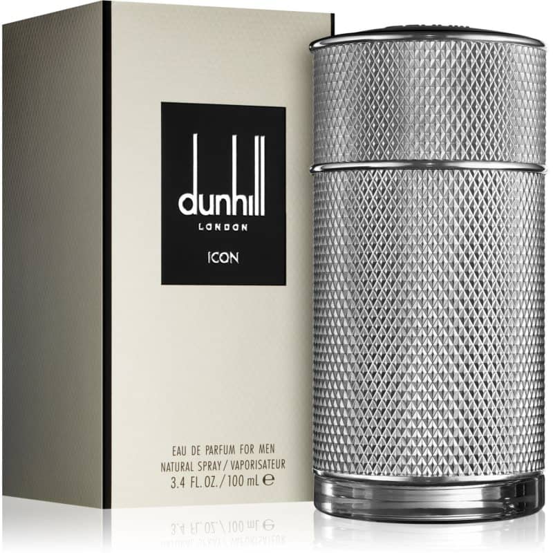 dunhill icon eau de parfum flakon 100ml neben originalverpackung