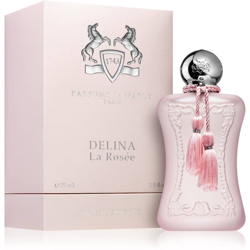 parfums de marly delina la rosee eau de parfum flakon 75ml neben rosaner originalverpackung