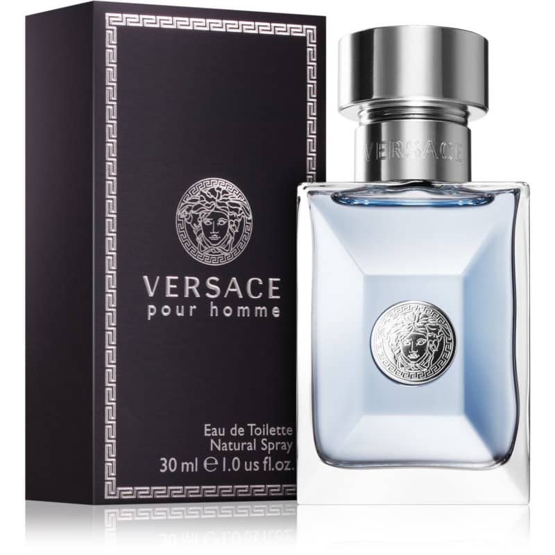 versace pour homme eau de toilette flakon 30ml neben originalverpackung