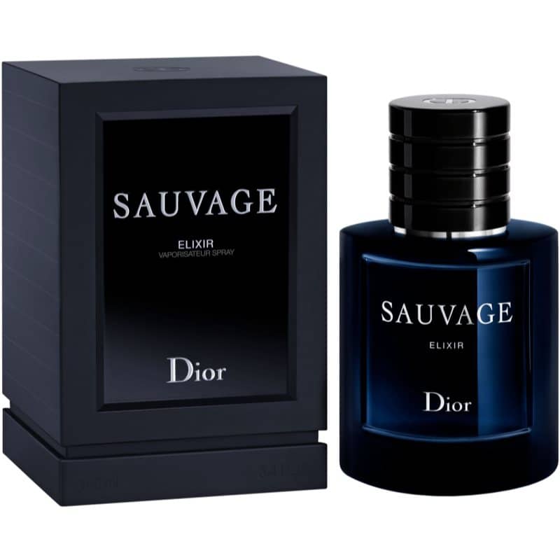 dior sauvage elixir parfum 100ml flakon neben originalverpackung