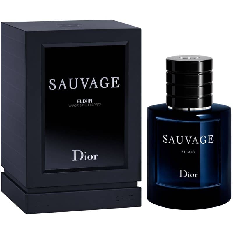 dior sauvage elixir parfum 60ml flakon neben originalverpackung