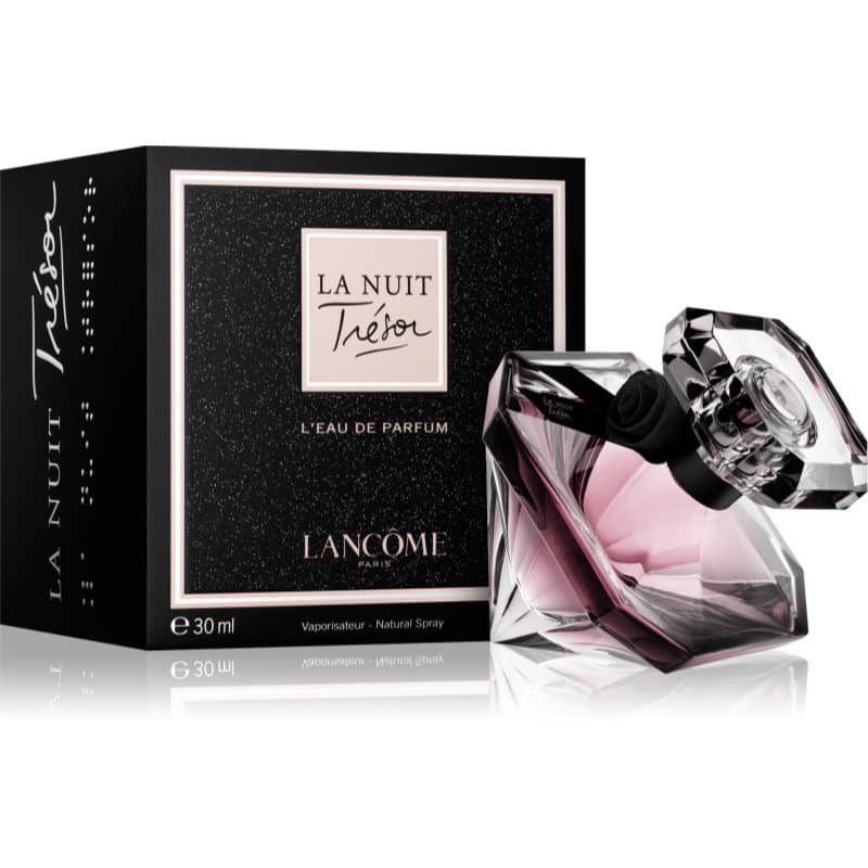 lancome la nuit tresor eau de parfum 30ml flacon neben schwarzer originalverpackung