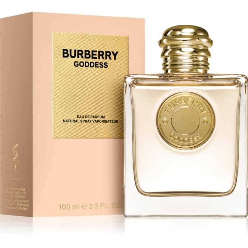 burberry goddess eau de parfum flakon neben box 100 ml