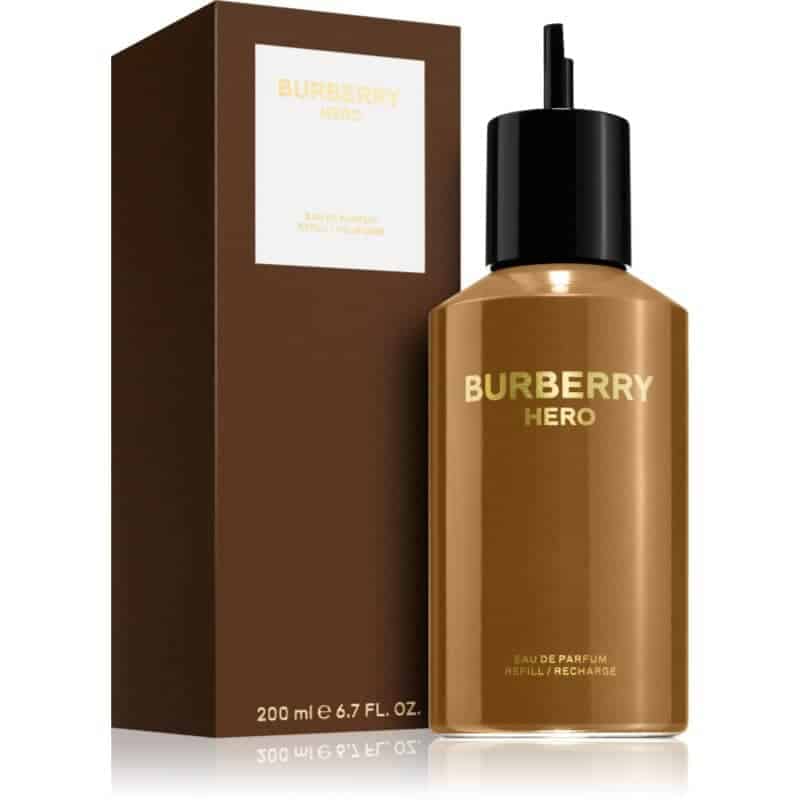 burberry hero eau de parfum brauner flakon neben brauner box 200 ml